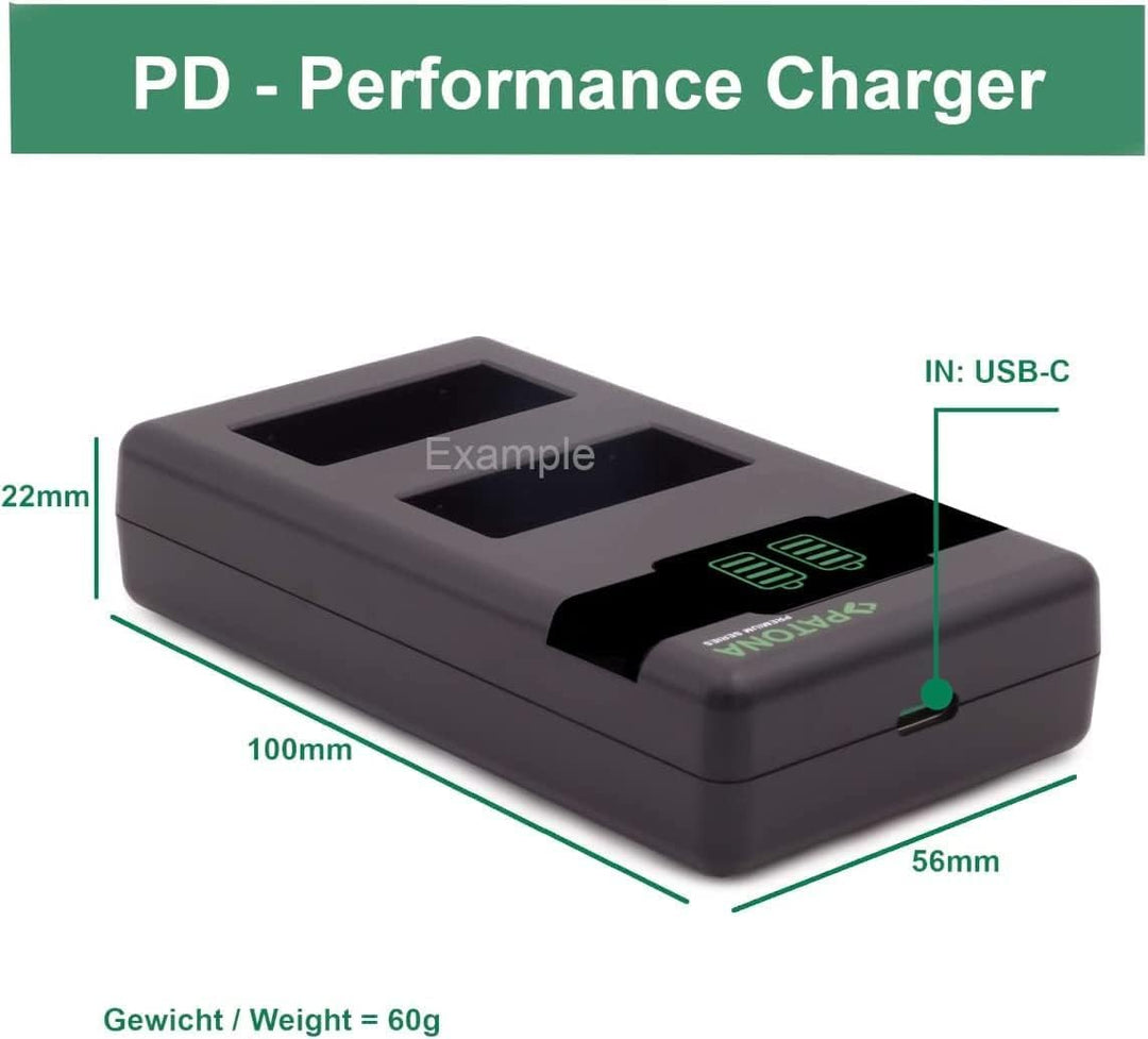 PATONA V1 Protect 2X Akku LP-E6NH (2400mAh) inkl. NTC-Sensor und V1 Gehäuse - mit PD Performance USB