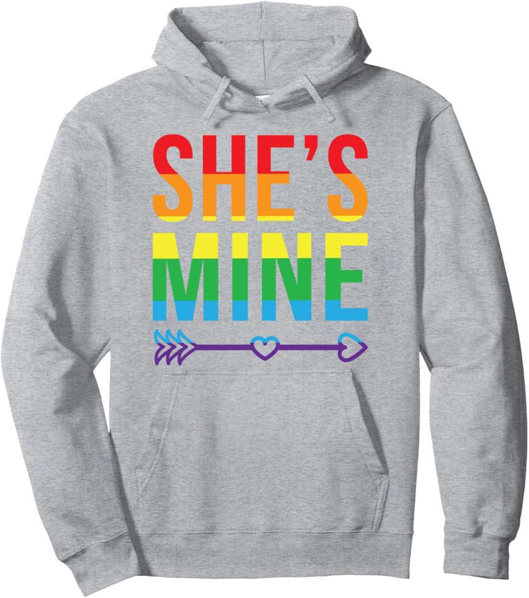 Lesbischer Partner passendes Outfit She's Mine, Teil 1 Pullover Hoodie