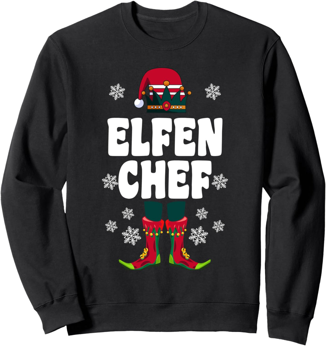 Elfe Elfen Chef Familien Outfit Weihnachten Weihnachtself Sweatshirt