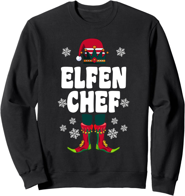 Elfe Elfen Chef Familien Outfit Weihnachten Weihnachtself Sweatshirt