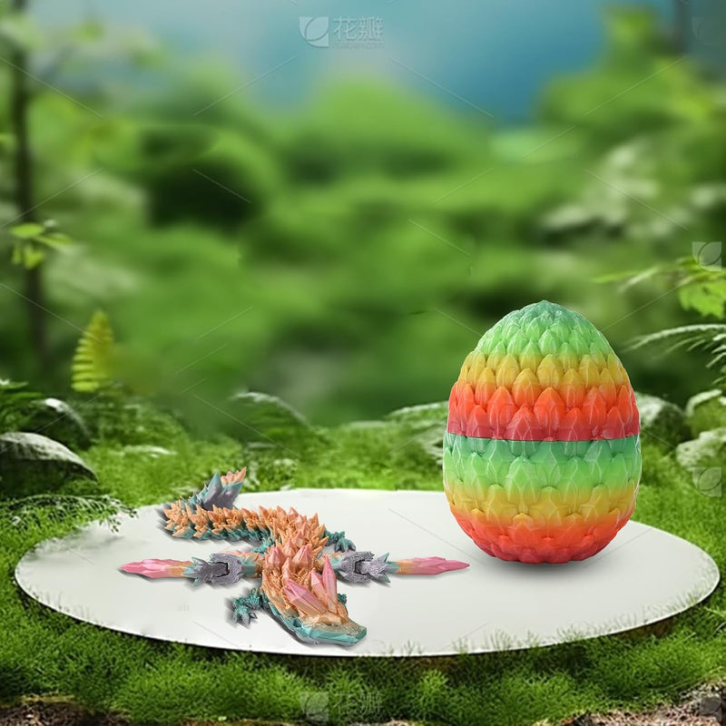 Yearsahrk 3D Gedrucktes Drachenei Geheimnisvolle Drachen Spielzeug Realistische Realistische Bewegli
