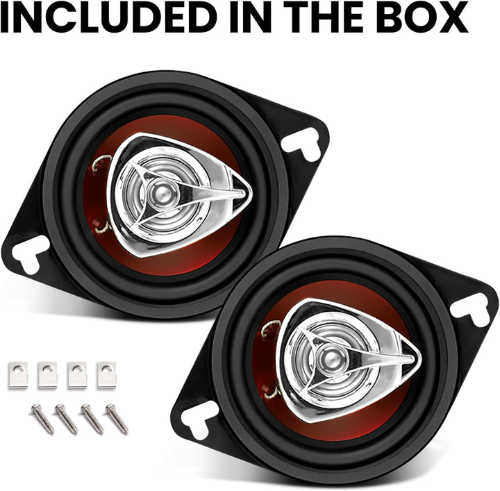 The Wholesale House boss audio ch3220 8cm (3.5") 2-wege-lautsprecher auto 140w 8,9 cm, Rot, 8,9 cm,