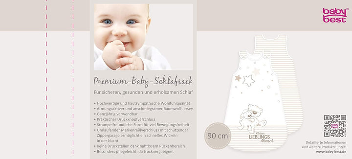 Herding Baby Best Baby-Schlafsack, Kleiner Lieblingsmensch Motiv, 90 cm, Seitlich umlaufender Reissv