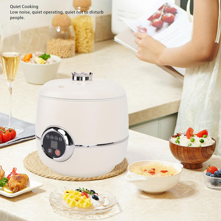 Mini Rice Cooker 1.6L - Multifunctional Kleiner Reiskornkocher, Digitaler Reiskocher mit Abnehmbarem