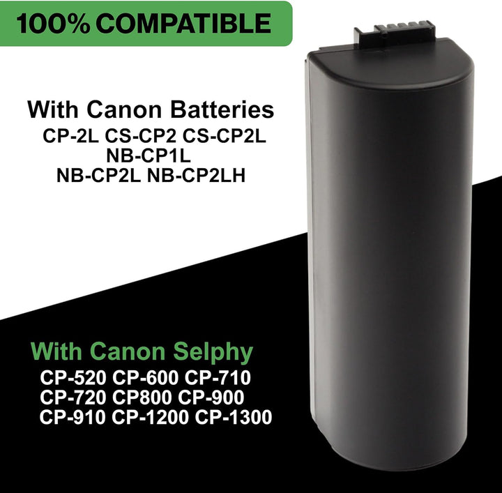 PATONA 2X Akku Ersatz für Canon NB-CP2L, NB-CP1L Battery Pack 2000mAh 21.6V | Ersatzakku für SELPHY
