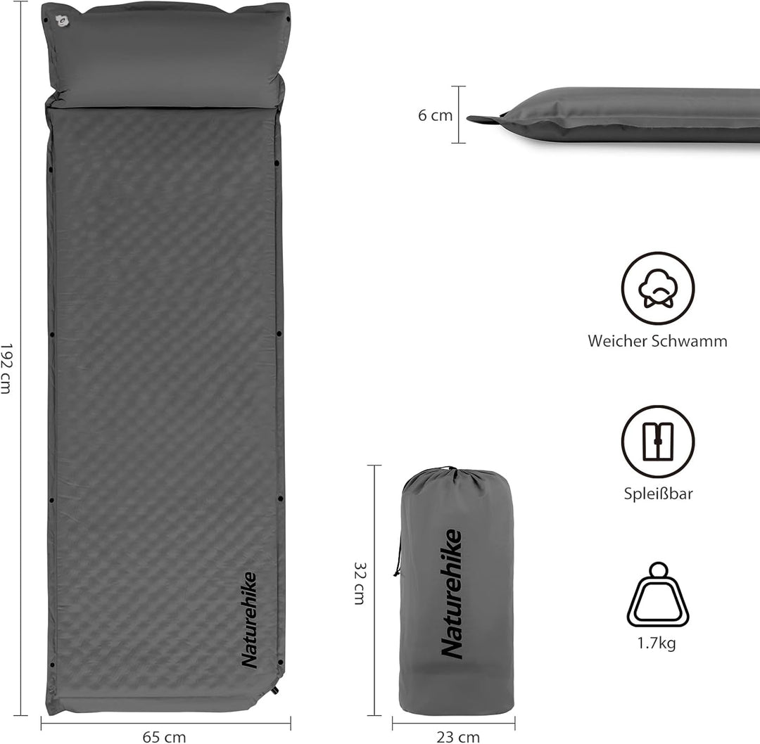 Naturehike Camping Aufblasbare Isomatte Camping-Luftmatratze, Selbstaufblasende Schlafmatten Outdoor
