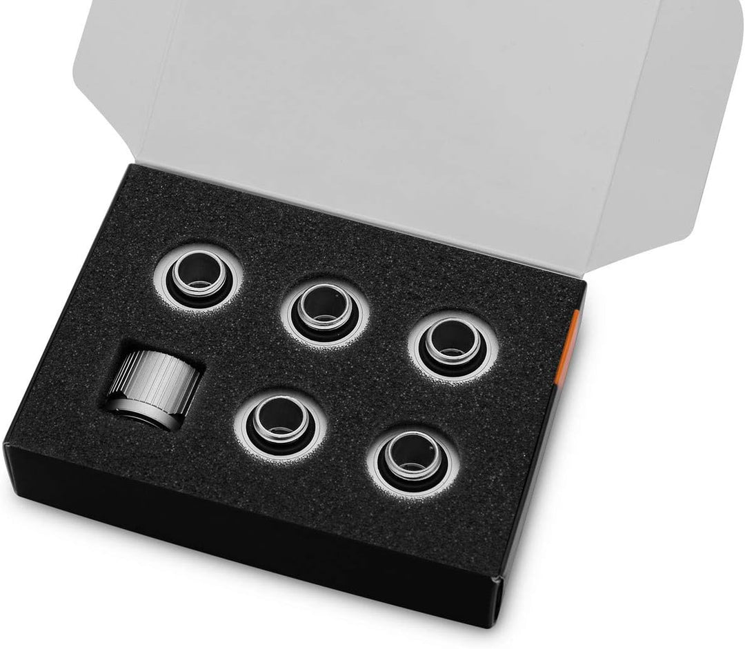 EKWB EK-Quantum Torque 6-Pack STC 10/13 - Satin Titanium Verbindung, silber, 6er