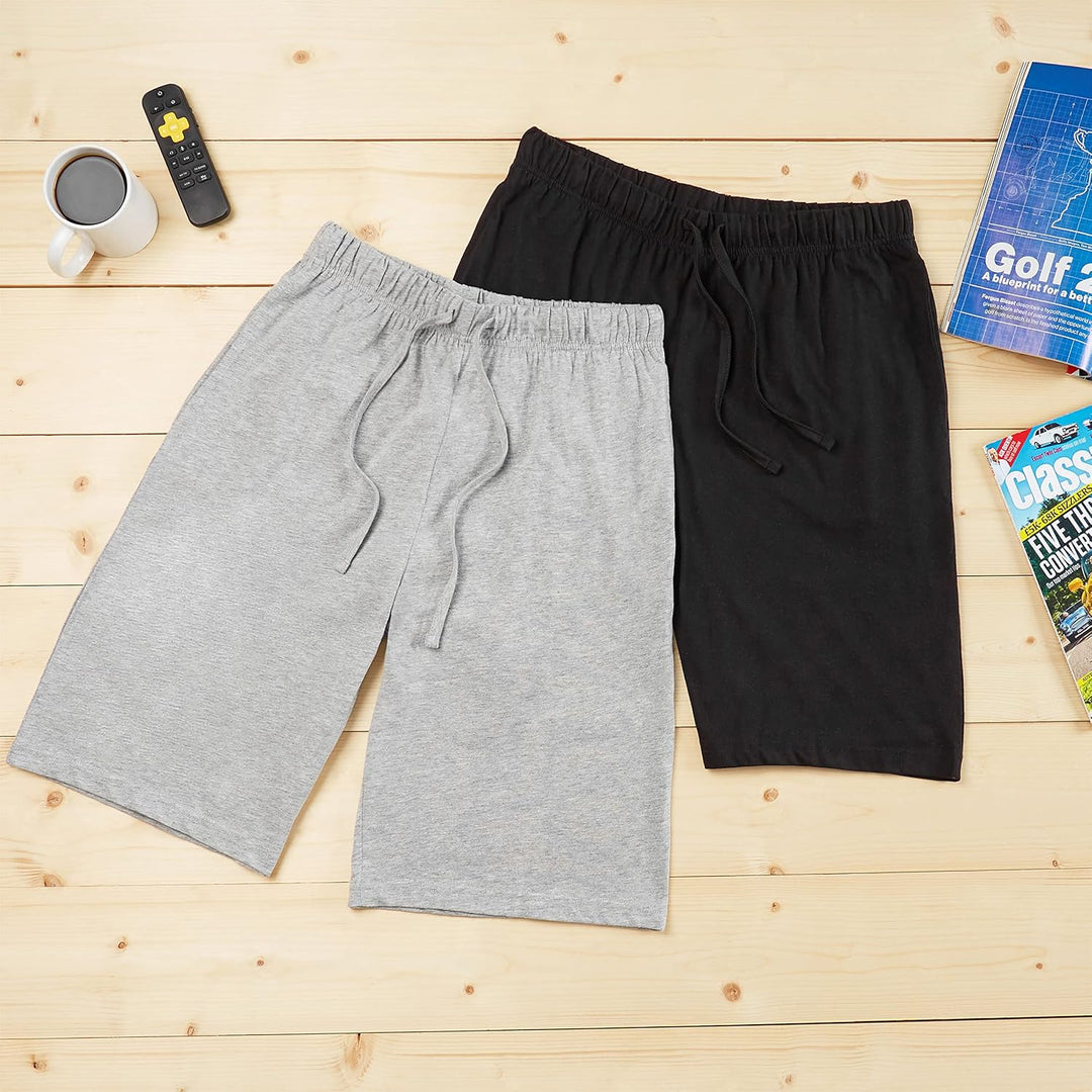 CityComfort Pyjama Shorts Herren, Kurze Schlafanzughose Herren mit Seitentaschen & Elastischem Bund