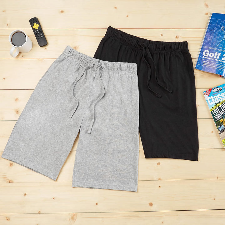 CityComfort Pyjama Shorts Herren, Kurze Schlafanzughose Herren mit Seitentaschen & Elastischem Bund