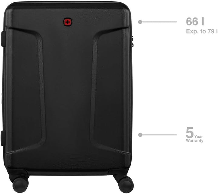 WENGER Legacy Large Hartschalenkoffer mit 4 Rollen, Trolley, Gross, 99 (115) l, Sicherheitsschloss,