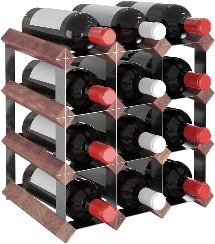 vidaXL Weinregal für 12 Flaschen Weinhalter Weinflaschenhalter Flaschenregal Weinständer Weinflasche