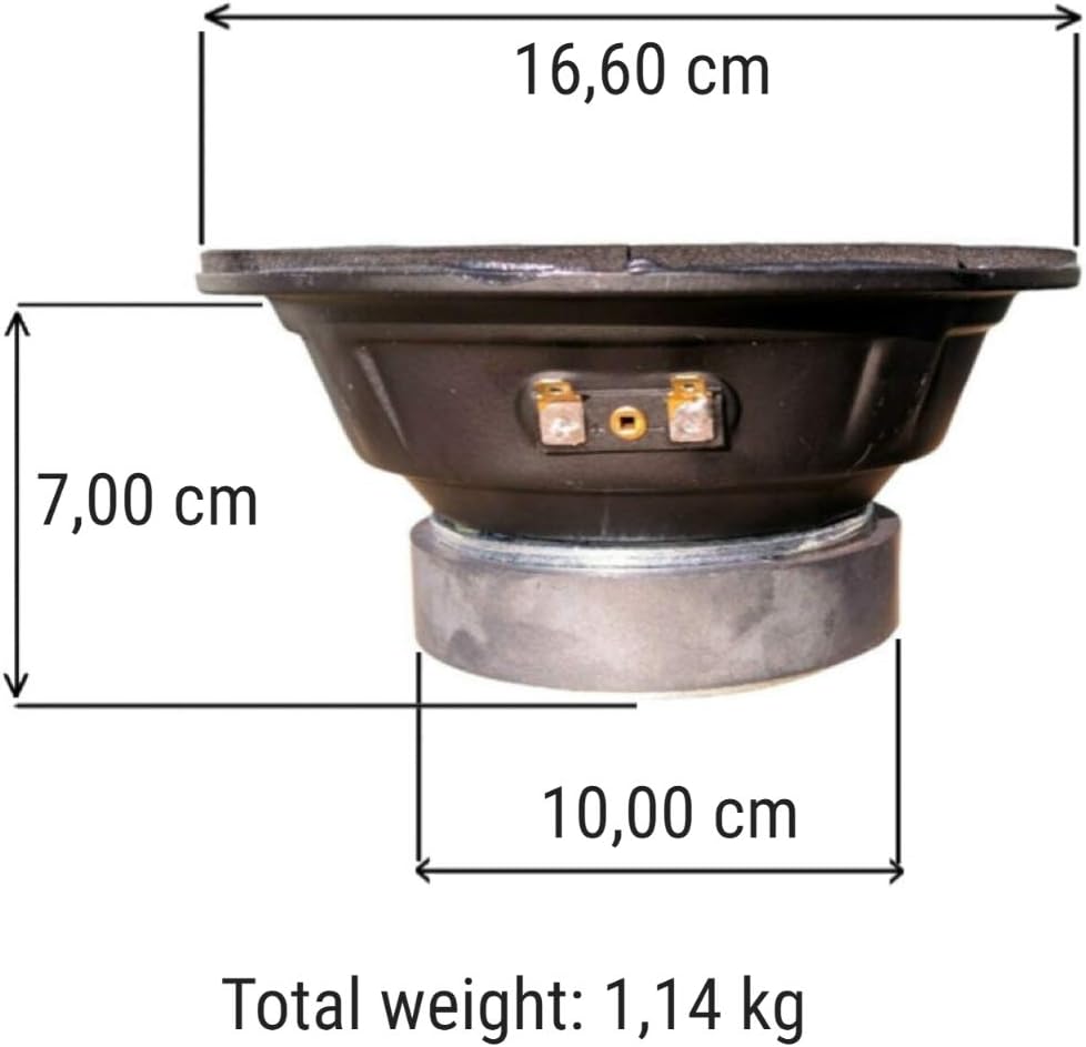 1 MIDRANGE MASTER AUDIO CW650/4M Lautsprecher 16,50 cm 165 mm 6,5" Durchmesser 150 watt rms 300 watt
