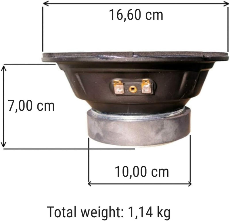 1 MIDRANGE MASTER AUDIO CW650/4M Lautsprecher 16,50 cm 165 mm 6,5" Durchmesser 150 watt rms 300 watt