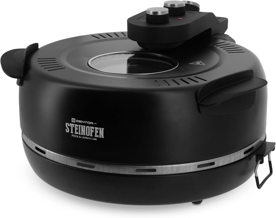 Pizzaofen Pizzamaker Elektrisch mit Pizza-Stein Pro, Leistung 1600 WATT, bis zu 420°C, Steinofen Piz