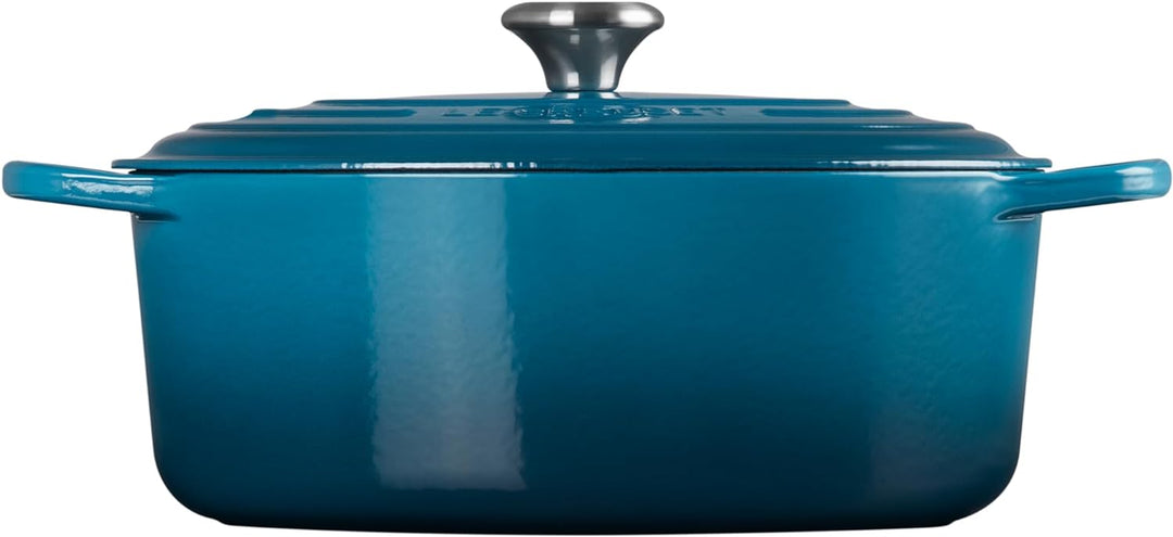 Le Creuset Signature Gusseisen-Bräter mit Deckel, Ø 31 cm, Oval, Für alle Herdarten und Induktion ge