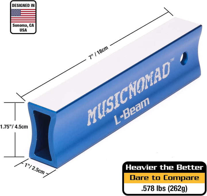 MusicNomad MN810 Bundabrichter (L-Beam) 7" (18 cm) für Gitarre, Ukulele, Mandoline