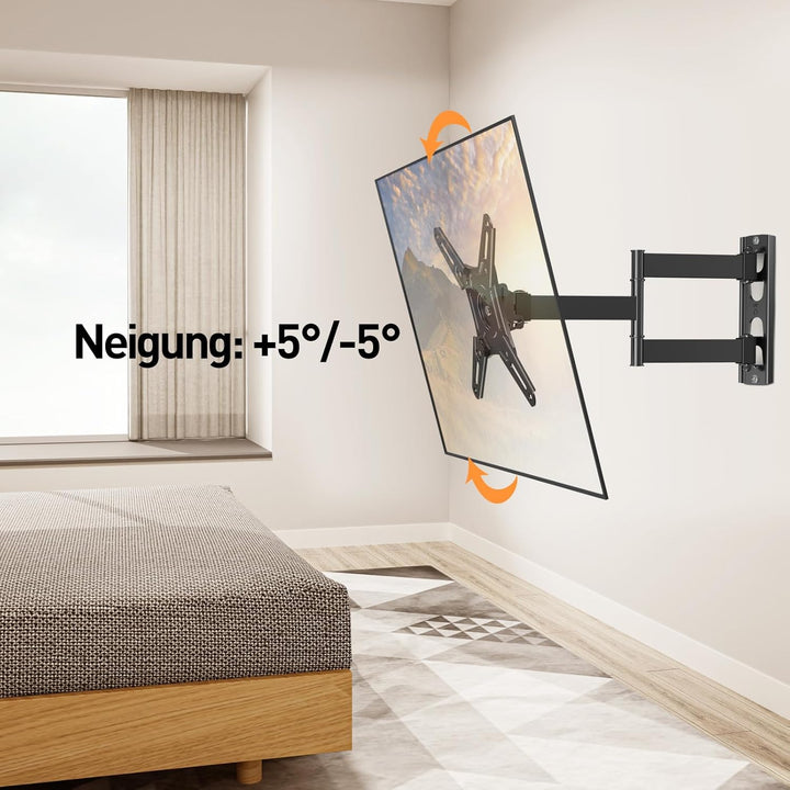 ELIVED TV Wandhalterung Schwenkbar Neigbar, Fernseher Wandhalterung Ausziehbar für die meisten 14-42