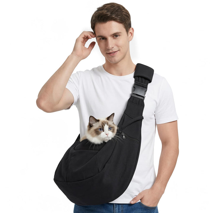 ALLSOPETS Hundetragetasche für Kleine Hunde und Katzen, Atmungsaktive Hundeschlinge mit Sicherheitsl