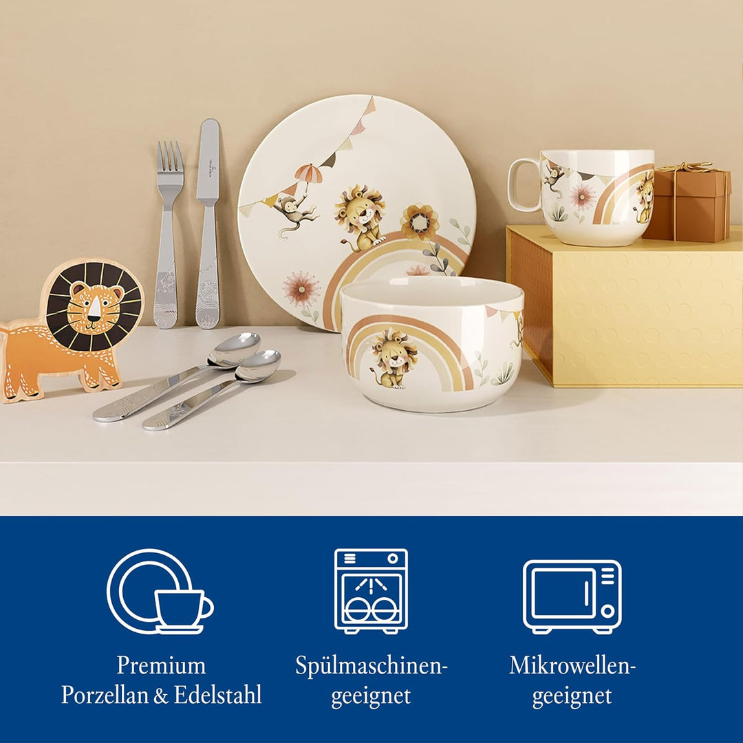 Villeroy & Boch – Boho kids Roar like a lion Kindergeschirr Set 7tlg., Kindergeschirr Porzellan und