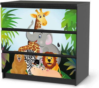 creatisto Möbel Klebefolie für Kinder - passend für IKEA Malm Kommode 3 Schubladen I Tolle Möbelfoli