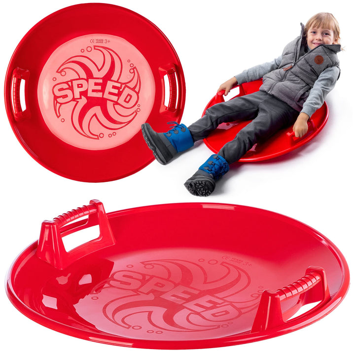 KADAX Runder Poporutscher ø 65 cm für Kinder & Erwachsene, grosser Tellerrutscher aus Kunststoff, Ru