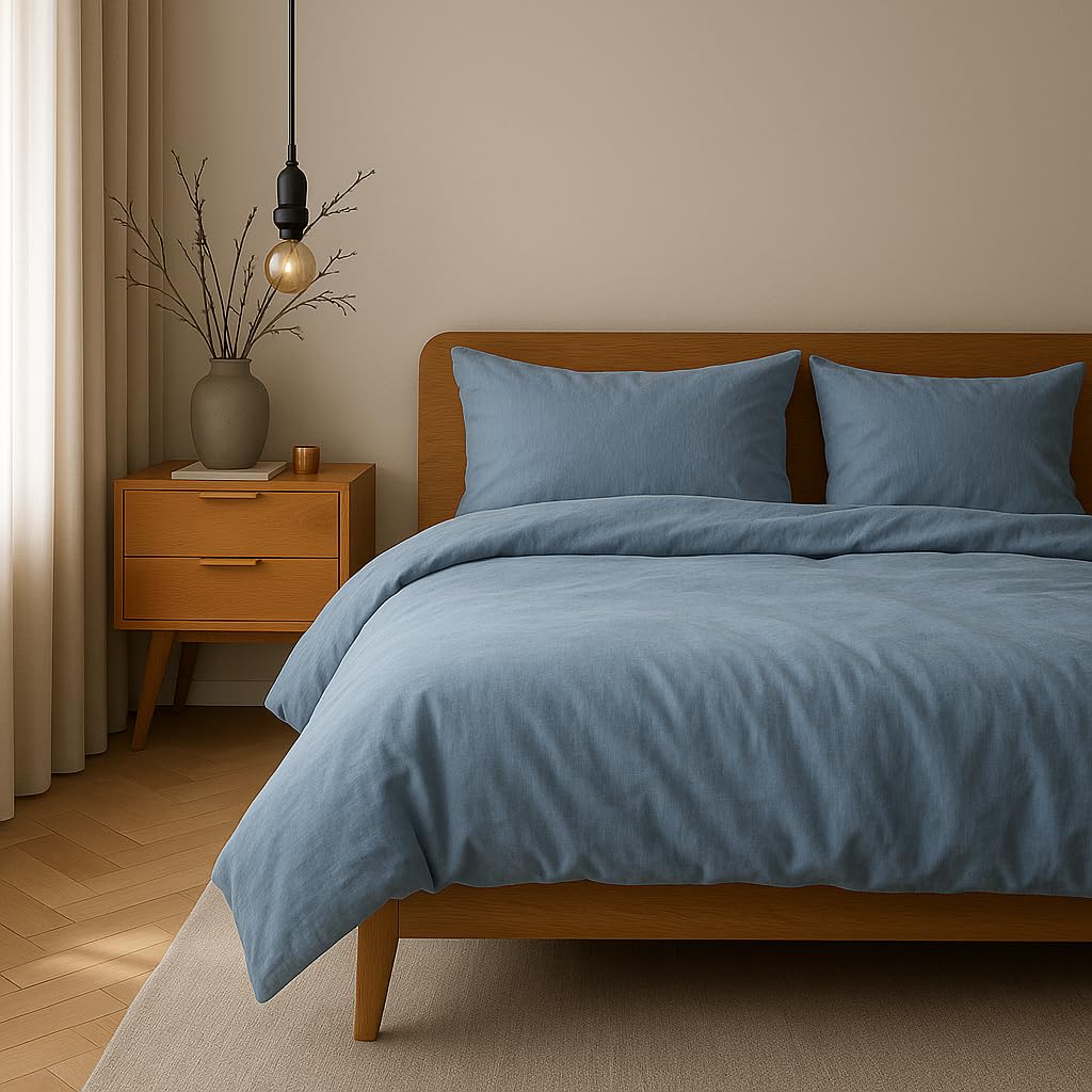 VEL VET HOME Deluxe Bettwäsche 135x200 Baumwolle Bettbezug 135x200 cm mit Kissenbezug 80x80 cm Hohe