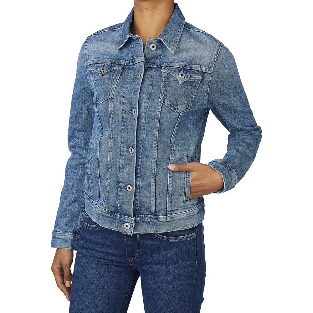 Pepe Jeans Damen Thrift Jacket (1er Pack) XXS Blue (Denim-HQ0), XXS Blue (Denim-HQ0)
