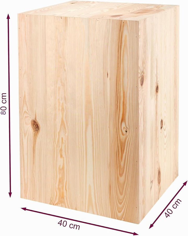 DECOKTIVO Pflanzenständer Holz, Vintage Holzdeko, Blumenständer, Blumenhocker, Holzblock, Dekosäule,
