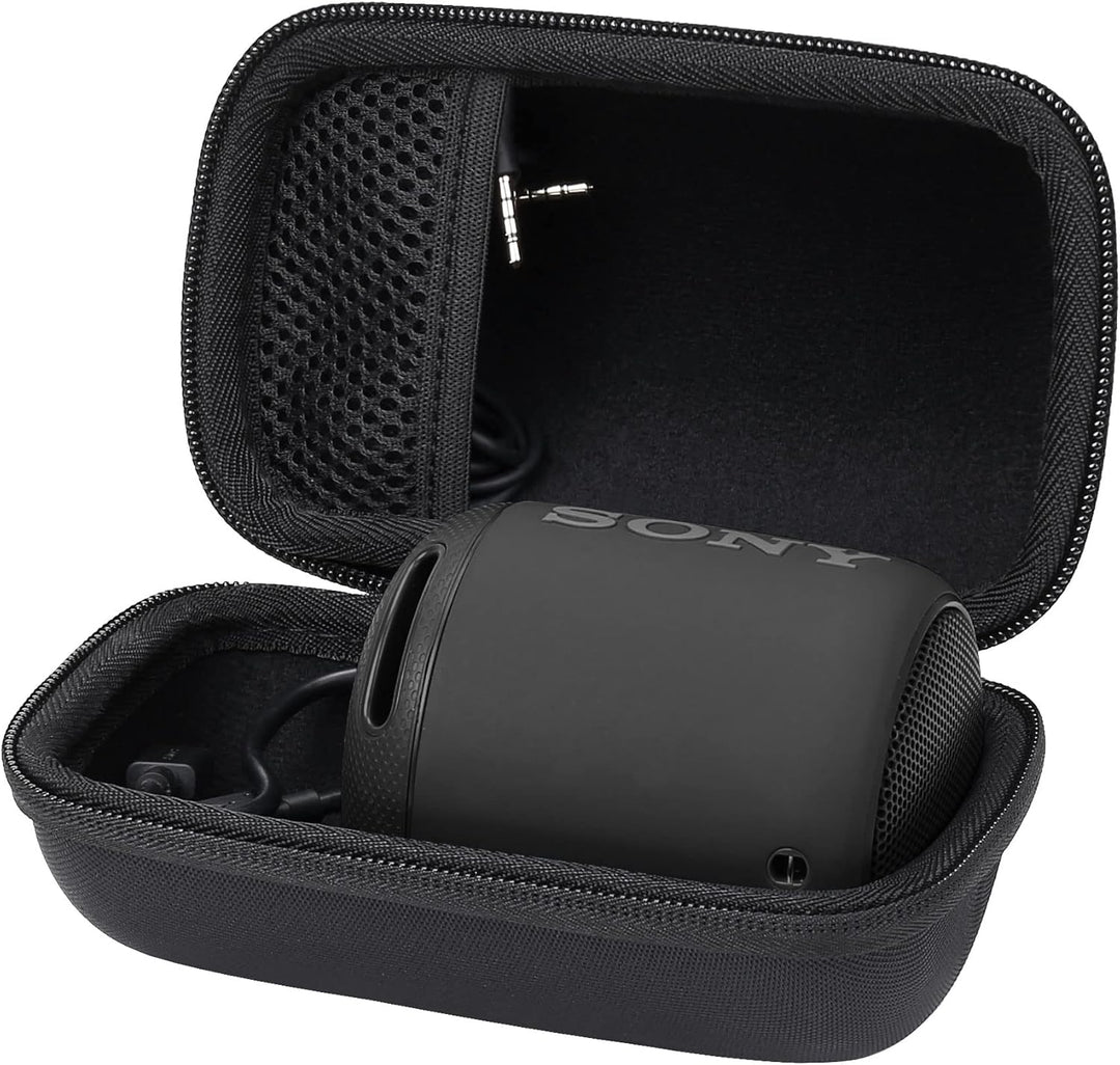 Khanka Hart Reise Tragetasche case Für Sony SRS-XB12 Bluetooth Lautsprecher tragbar kabellos. Schwar