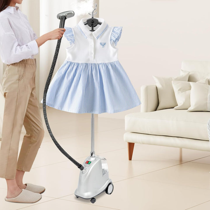 Professioneller Steamer &amp; Dampfglätter Stehender Kleidungsdampfer mit Rollen 2200W Dampfbügler in 60