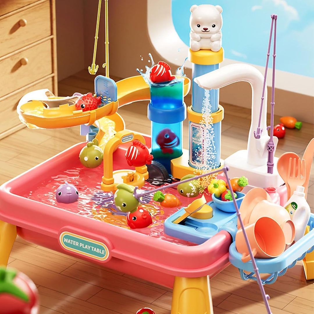 Sand- und Wassertisch für Kinder, sensorisches Spiel- und Aktivitätsspielzeug für den Sommerstrand,