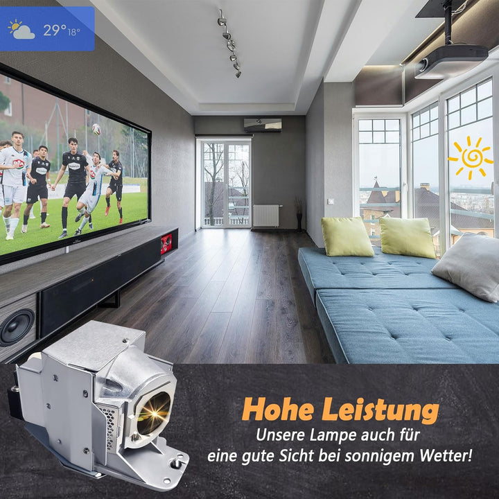 Supermait 5J.J7L05.001 / 5JJ7L05001 A+ Qualität Ersatz Projektor Lampe mit Gehäuse für BENQ W1070 /