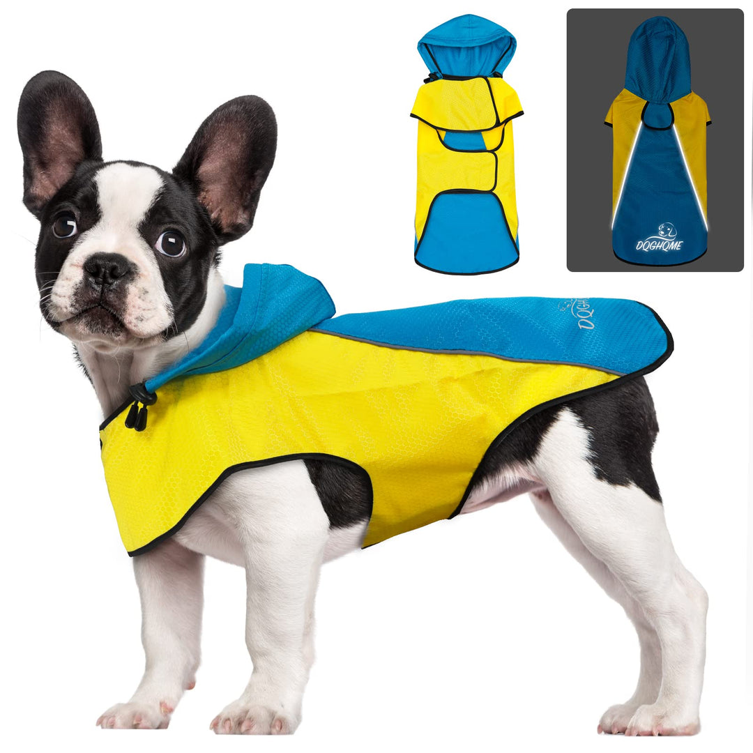 Regenjacke Hund DQGHQME Hunderegenmantel, Regenmantel Hund Wasserdicht, Einstellbare Regencape Hund,