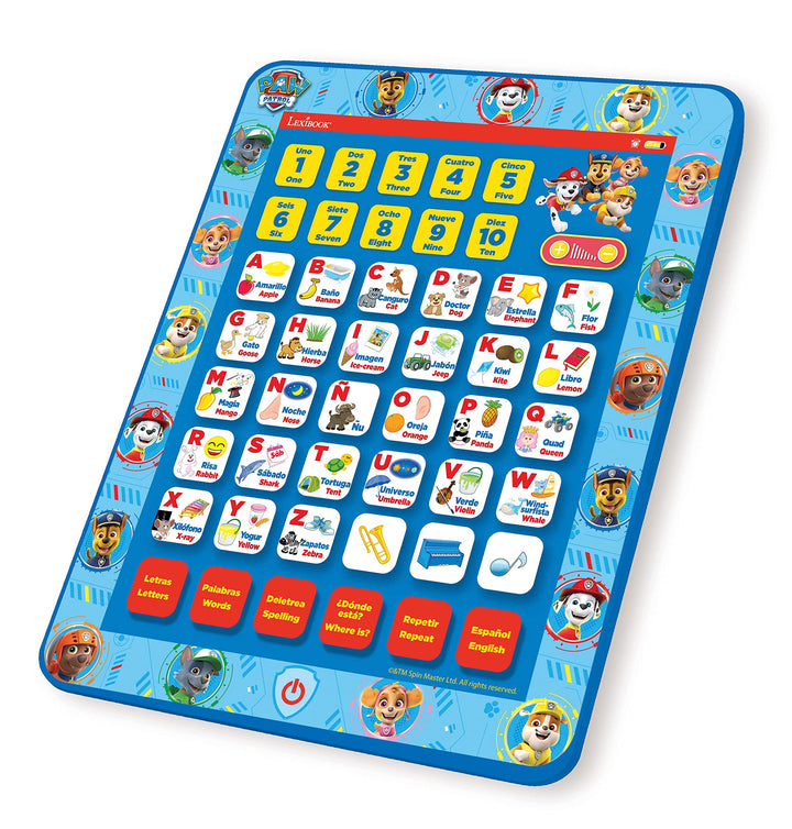 Lexibook, Paw Patrol Lerntablett für Lernen, zweisprachig, interaktives Lerntablett, Spielzeug zum L