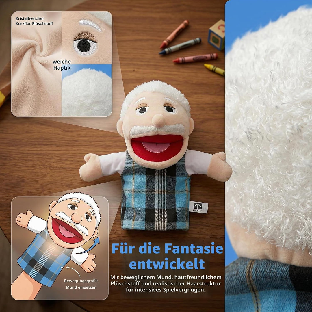 Familie Handpuppen für Kinder, beinhaltet Opa, Oma, Papa, Mama, Tochter, Sohn mit beweglichen offene