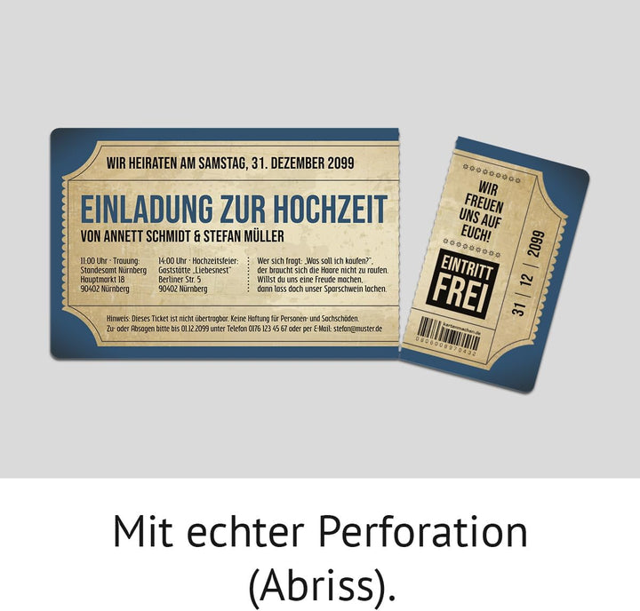 Kartenmachen.de Personalisierte Einladungskarten zur Hochzeit (ab 10 Stück Sets selbst gestalten) al