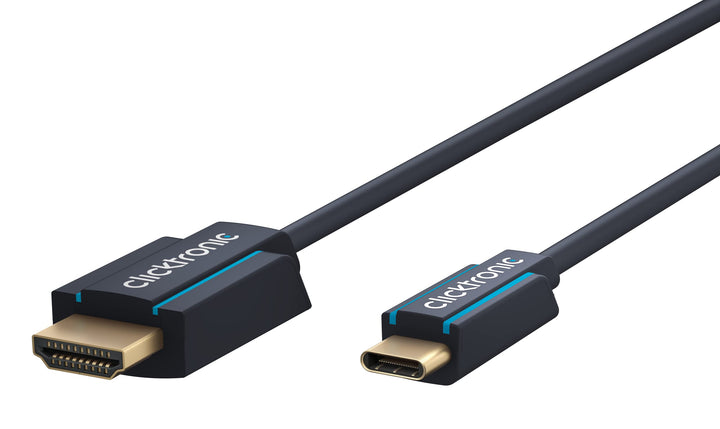 Clicktronic 1m USB C zu HDMI Adapter für TV – USB-C auf HDMI 2.0 Adapterkabel 4K 60Hz - Thunderbolt