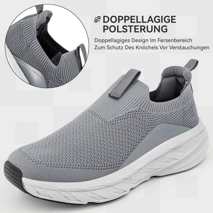 Sosenfer Slip On Sneaker Herren Ohne Schnürsenkel Schuhe Sportschuhe Laufschuhe Leichte Atmungsaktiv