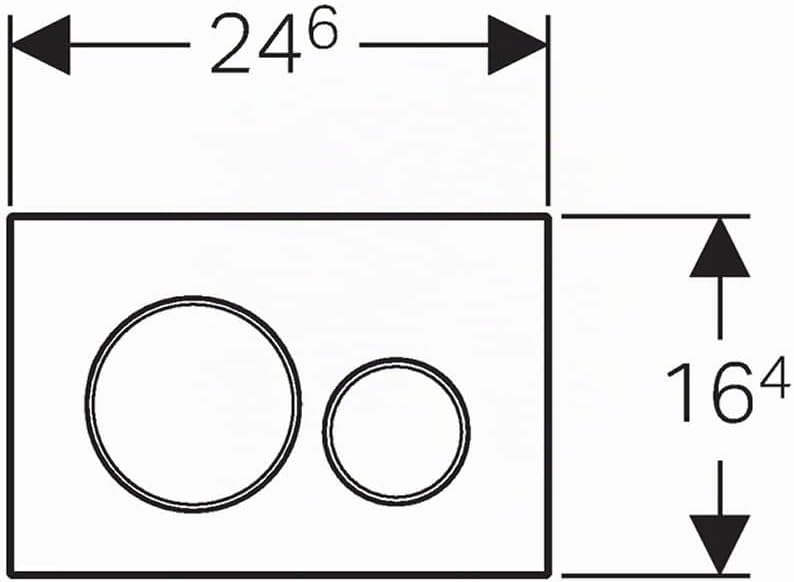 Geberit 115.882.KH.1 Sigma 20 Betätigungsplatte, mattchrom/Hochglanz-verchromt Glanzverchromt, Glanz