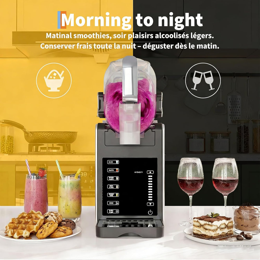 GarveeTech Slush-Eismaschine 200w Mit Selbstreinigung & 5 Programmen – 1,9l Tank Für Cocktails, Milc