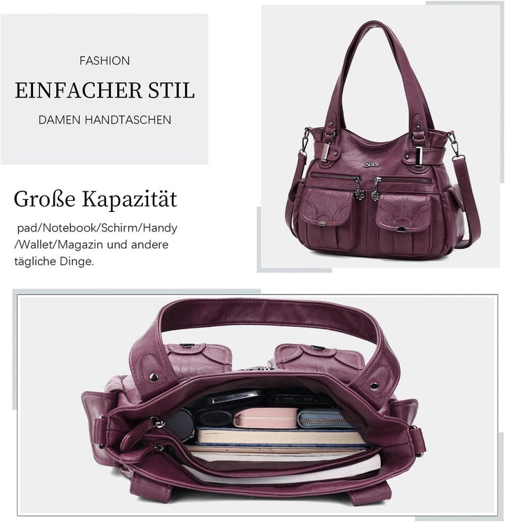 KL928 Tasche Damen Handtasche Umhängetaschen Damenhandtasche Schultertasche Lederhandtasche elegante