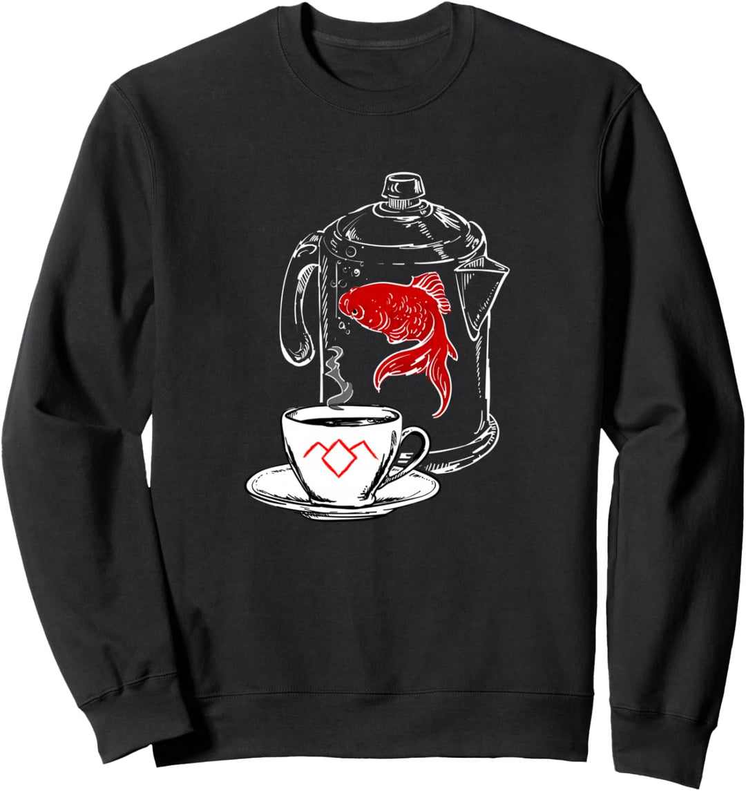 Twin Peaks Coffee Cup And Fish Outlines Sweatshirt