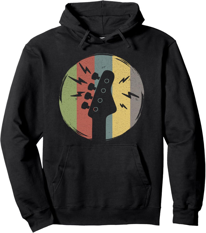 Retro Bassgitarre Vintage Gitarrist Bassist Musiker Bass Pullover Hoodie
