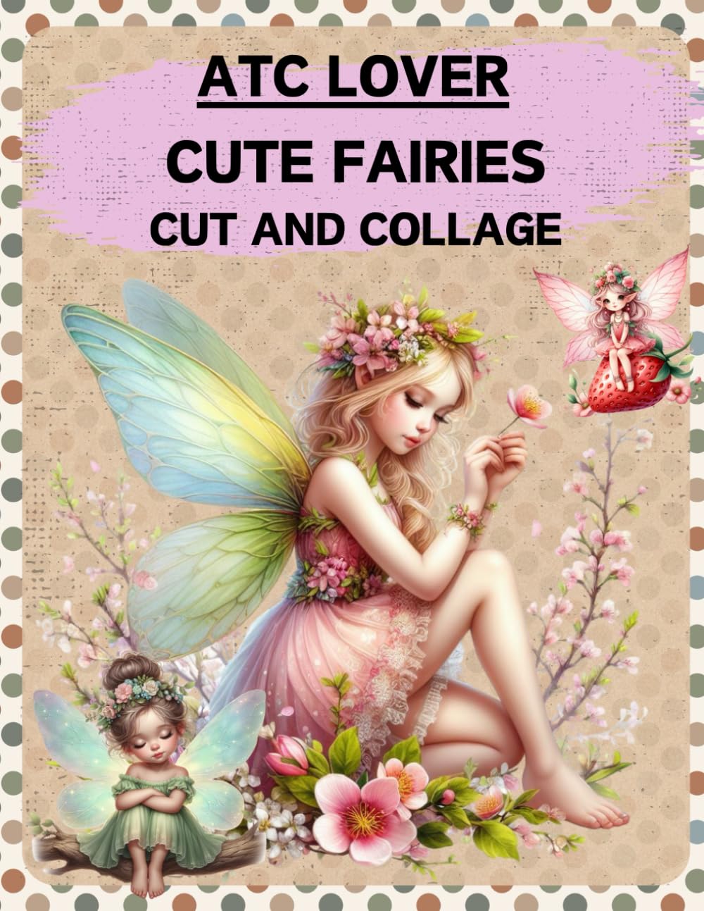 ATC Lover Cute Fairies Cut and Collage Book: High Quality Illustrations Of Peoples, For Scrapbooking
