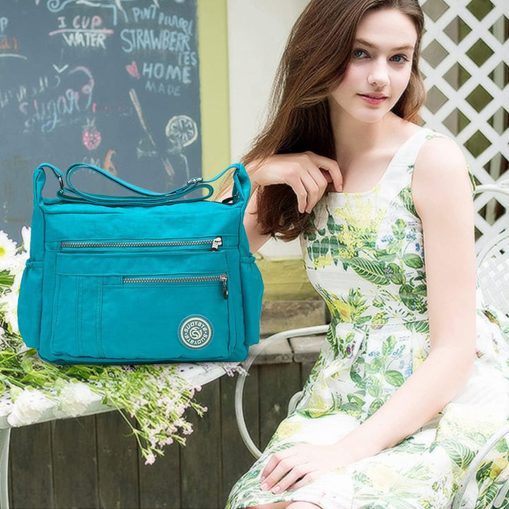 NICOLE & DORIS Damen Umhängetasche Lässige Schultertasche Frauen Handtasche Reissverschluss Tasche m