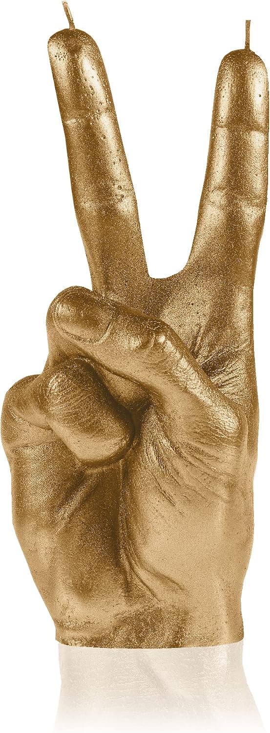 Candellana Hand PEACE Kerze - Hand Figur - Coole Deko - Gothic Deko - Grunge Deko Kerze - Heavy Meta