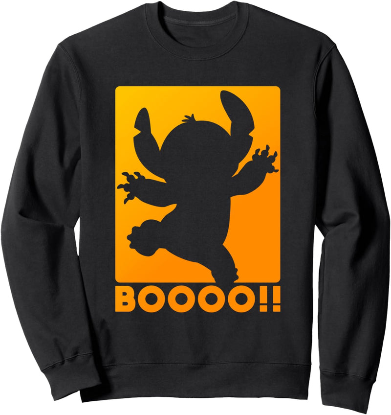 Disney Stitch Silhouette Halloween Boo Sweatshirt