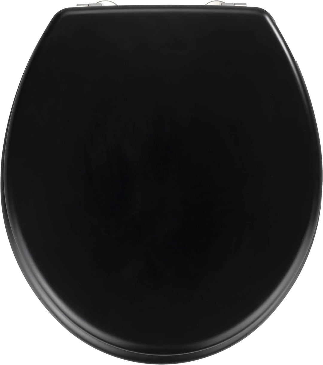 WENKO WC-Sitz Prima Schwarz Matt, hochwertiger Retro-Stil Toilettensitz, WC-Deckel inkl. Wandpuffer