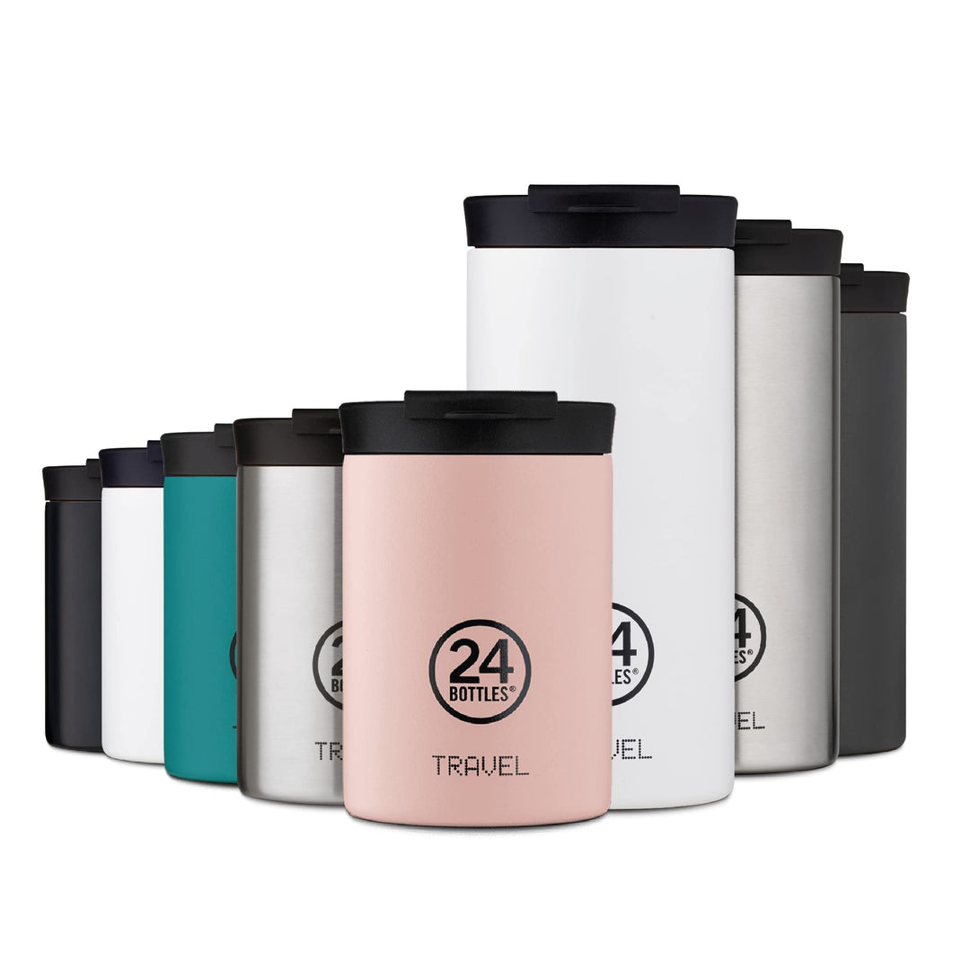 24Bottles Travel Tumbler - Reise- und Büro-Thermobecher 350ml/600ml, 100% Luftdicht für Kaffee und T