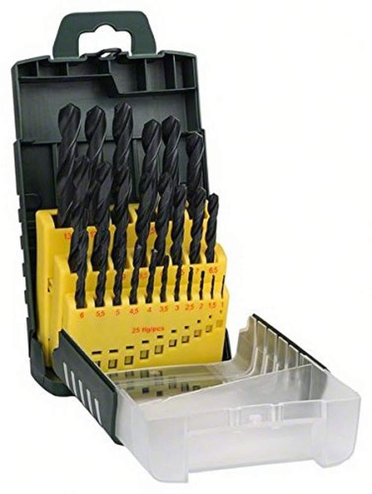 Bosch 25tlg. Metallbohrer-Set HSS-R rollgewalzt 25-Piece, 25-Piece